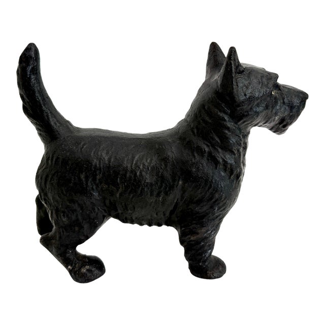 Antique Cast Iron Scottish Terrier Doorstop For Sale