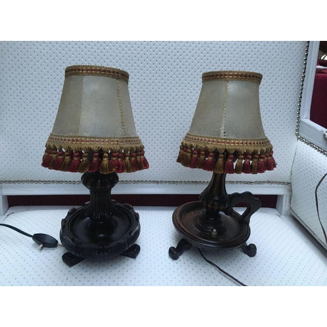 Wooden Table Lamps, 1940s, Set of 2 For Sale - Image 16 of 18