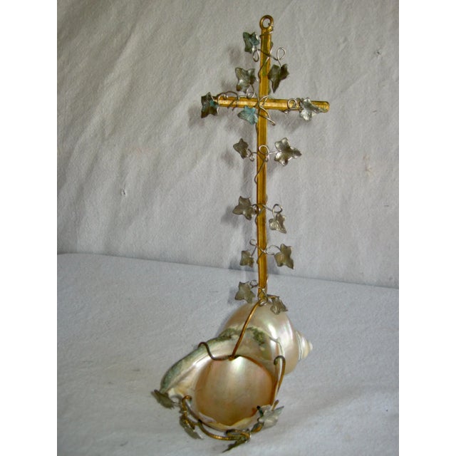 French Late 19th Century French Mother of Pearl Large Holy Water For Sale - Image 3 of 10