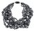 Angela Caputi Stormy Gray Beaded Multi-Strand Resin Necklace For Sale