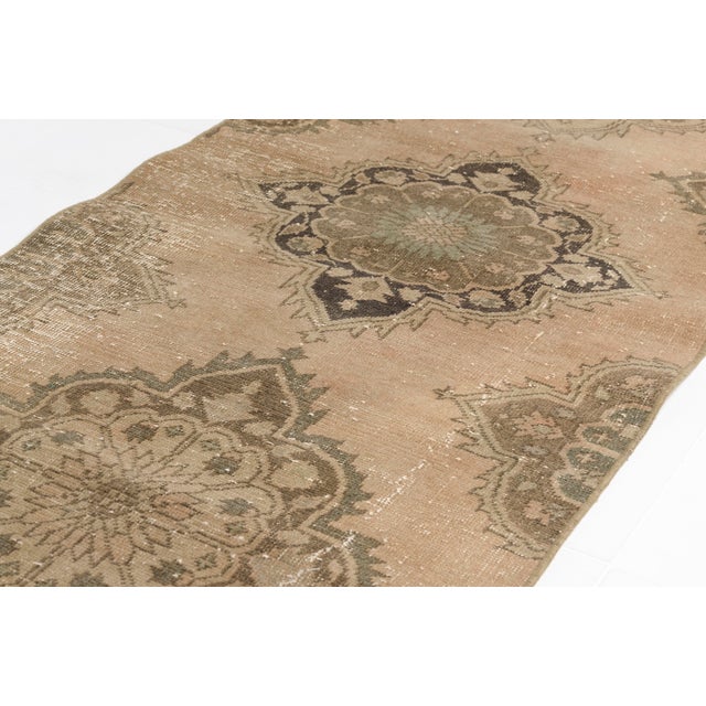 1960s Muted Earth Tones & Distressed Floral Medallions For Sale - Image 9 of 10