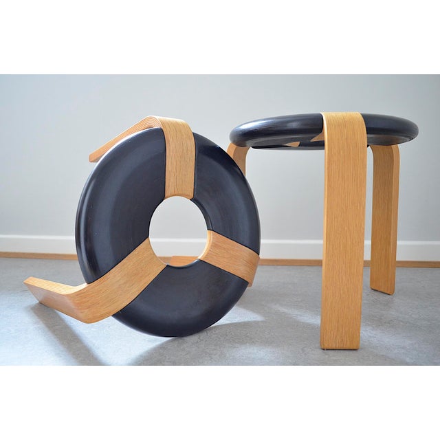 Wood Danish Stool Mod. Donut by Magnus Olsen for Darup For Sale - Image 7 of 13