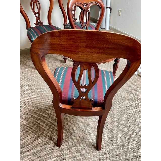 Late 20th Century Late 20th Century Ballon Back Art Nouveau Transitional Chairs - Set of 4 For Sale - Image 5 of 7