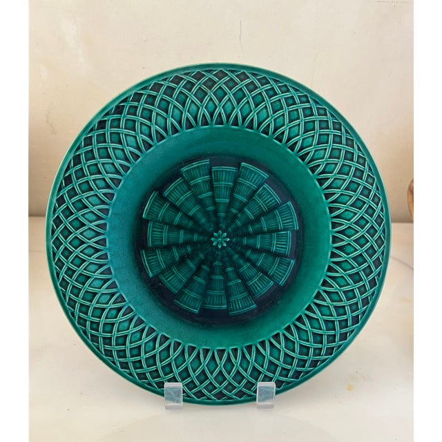 Mid 19th Century Minton English Majolica Plate, c.1880 For Sale - Image 5 of 12