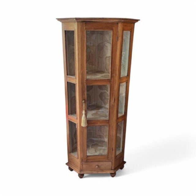 Wood French Oak Corner Cabinet, 1890s For Sale - Image 7 of 7