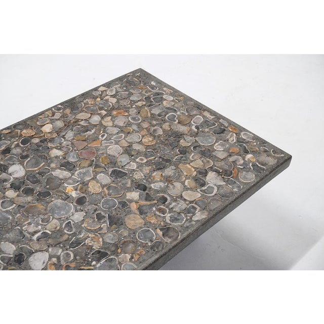 Vintage Dutch Brutalist Stone Coffee Table, 1970s, in Very Good conditions. Designed 1970 to 1979