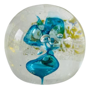 Vintage Crystal Paperweight by Marcel Saba, 1990s