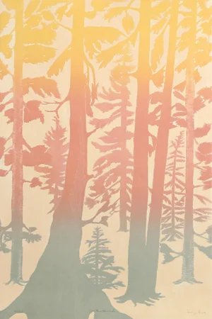 Western Hemlock, Roslyn Rose Lithograph, Signed and Numbered in Pencil