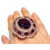 Bochic "Flamenco" Vintage Amethyst & Fancy Multi Gem Ring 18K Gold & Silver For Sale - Image 9 of 18