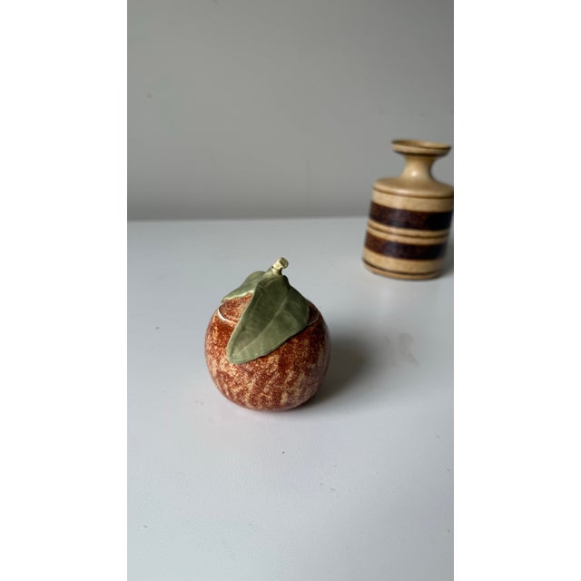 Contemporary Mottled Ceramic Peach For Sale - Image 3 of 5