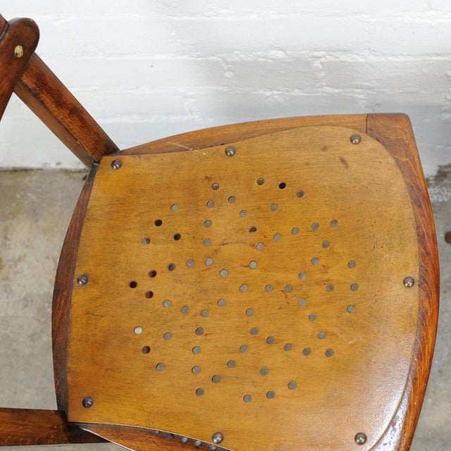 Brown Vintage Punched Seat Dining Chairs in Wood from Luterma, Estonia, Set of 2 For Sale - Image 8 of 15