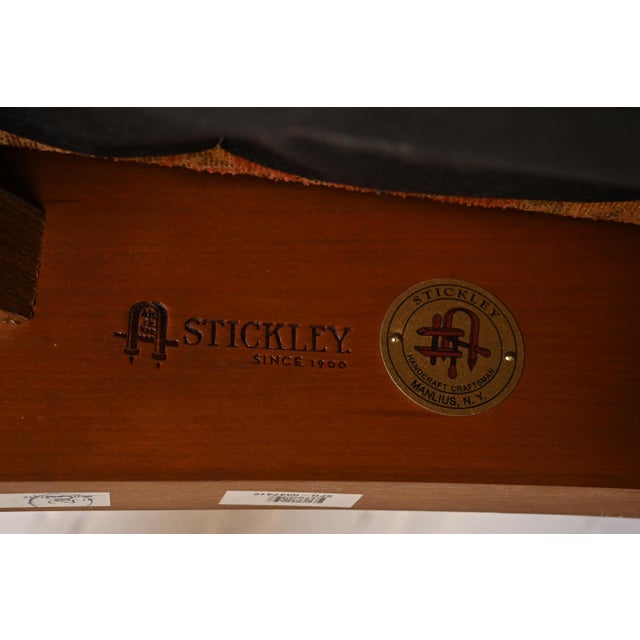Stickley Mission Arts and Crafts Cherry Wood Spindle Settle Sofa For Sale - Image 10 of 11