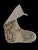 Chocolate Brown Zigzag Vintage Kilim Christmas Stocking, Wool With Olive Toe, 12.6 X 18.5 in – One of a Kind Decor For Sale - Image 4 of 10
