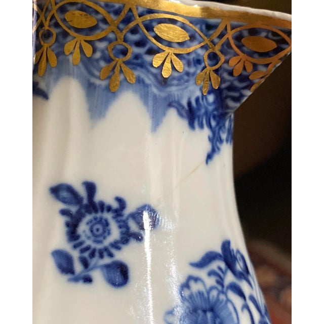 Antique Porcelain Blue & White Milk Pitcher For Sale - Image 11 of 12