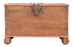 Antique Indian Teak Wedding Trunk