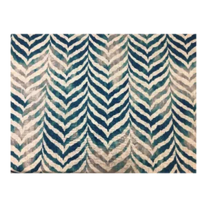 Covington Tanzania Surf Teal Blue Gray White Zebra Animal Print Drapery Fabric