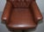 Brown Leather Chesterfield Captain's Armchair For Sale - Image 6 of 14