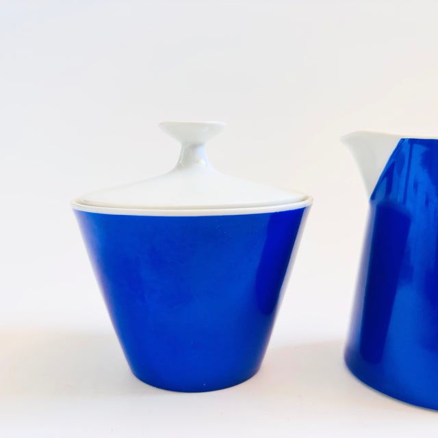 Mid-Century Modern Mid Century Porcelain Creamer and Sugar Bowl by Fairwood Schonwald Germany - 2 Piece Set For Sale - Image 3 of 12