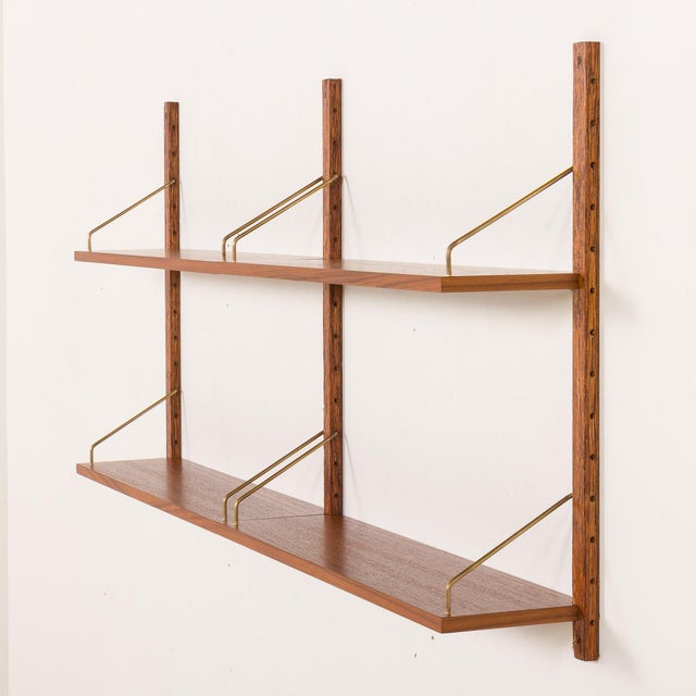 1960s Mid-Century Modern Teak Shelves on Hemp Rails, 1960s For Sale - Image 5 of 10