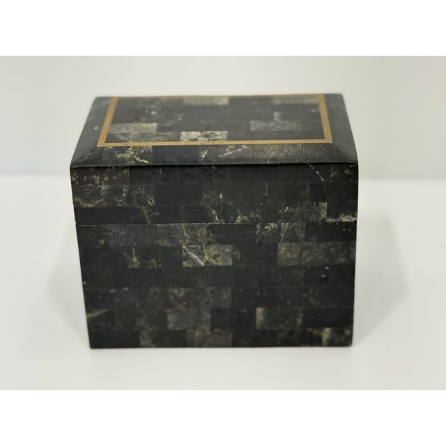1980s 1980's Tessellated Stone Maitland Smith Decorative Box For Sale - Image 5 of 8