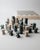 Vintage Marble Chess Set in Green and Beige Stone Chess, 1970s, Set of 33 For Sale - Image 13 of 17