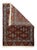 In the style of larger Yomud tribal main tent carpets, this nomadic scatter shows color diagonals of Kepse emblematic guls...