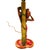 1950s Mid-Century Modern Hand Painted Hawaiian Hula Resin Table Lamp by Santana W/ Wipplestitch Shade For Sale In Los Angeles - Image 6 of 10
