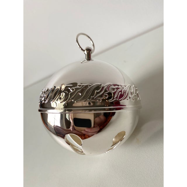2005 Wallace Annual Sleigh Bell, Limited Edition Ornament, Silver Plate For Sale In Dallas - Image 6 of 7
