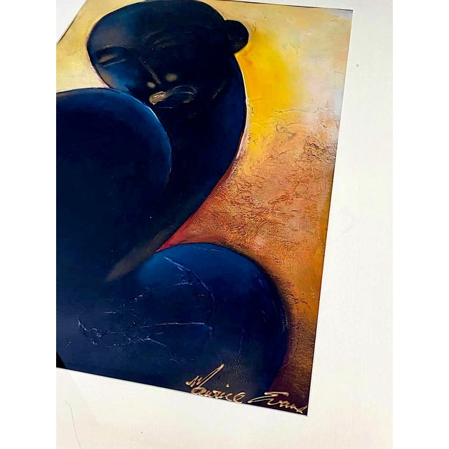 Maurice Evans Original Mixed Media Portrait 20th Century For Sale - Image 9 of 11
