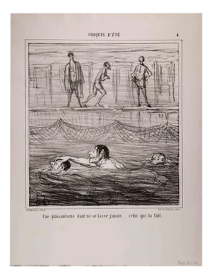 Honoré Daumier, Une Plaisanterie dont ne se lasse Jamais\., Lithograph, 1858