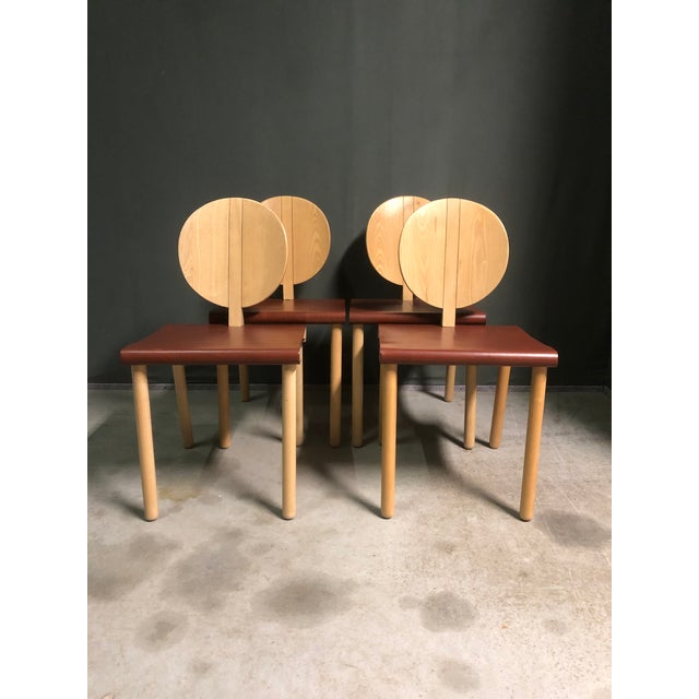 Red Vintage Chairs by Gigi Sabadin for Crassevig, 1980, Set of 4 For Sale - Image 8 of 16