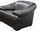 1980's Italian Modern Leather Chair and Ottoman For Sale - Image 4 of 10