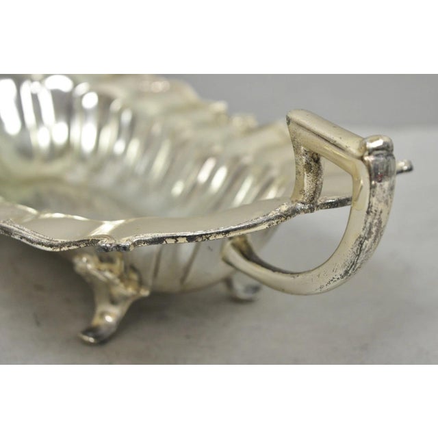 Silver Vintage Fb Rogers Victorian Silver Plated Scalloped Centerpiece Fruit Bowl For Sale - Image 8 of 16