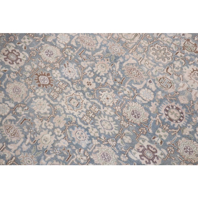Early 20th Century Early 20th Century Zabihi Collection Blue Green Persian Malayer Rug - 10'4" x 13'7" For Sale - Image 5 of 8