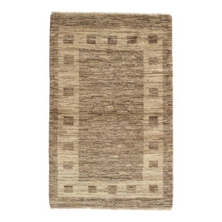 Vintage Hand-Knotted Gabbeh Rug 3'2" X 4'11" For Sale