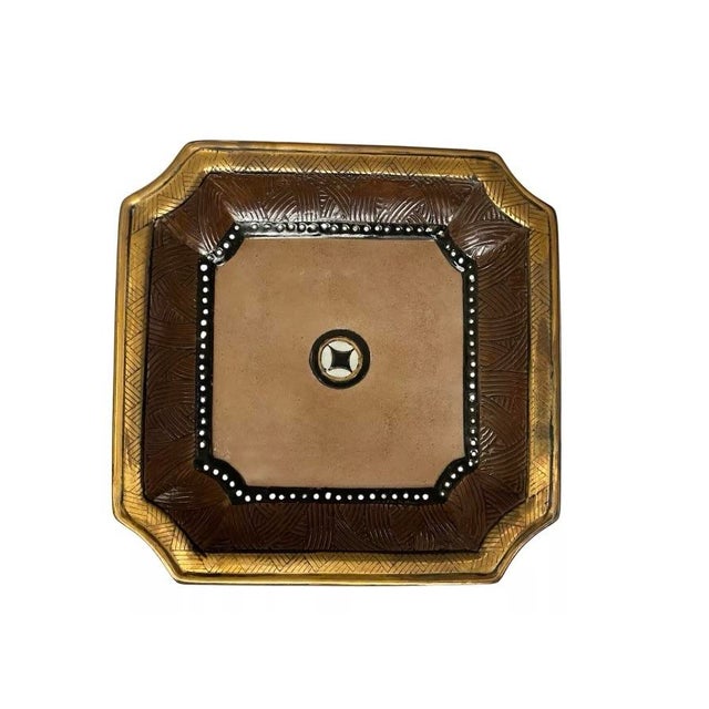 Vintage Kinder-Harris Textured Decor Plate Brown/Gold 8x8’ Condition: great pre-owned. Dimensions: 8’x8’x1
