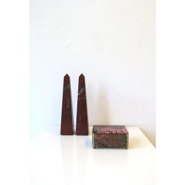Italian Marble Obelisks, Pair For Sale - Image 10 of 12