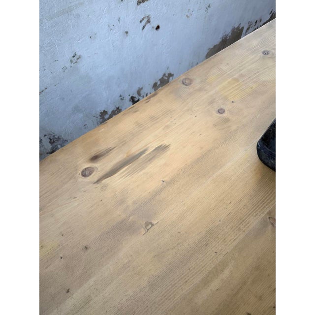 Pine and Oak Farmhouse Table, 1950s For Sale - Image 15 of 18
