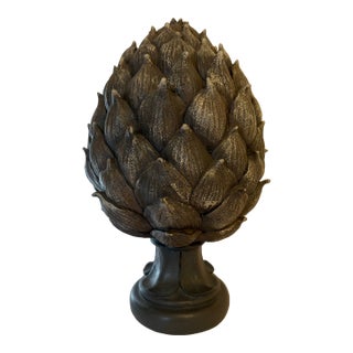 Vintage Decorative Artichoke Decorative Indoor/Outdoor Shelf Statue For Sale