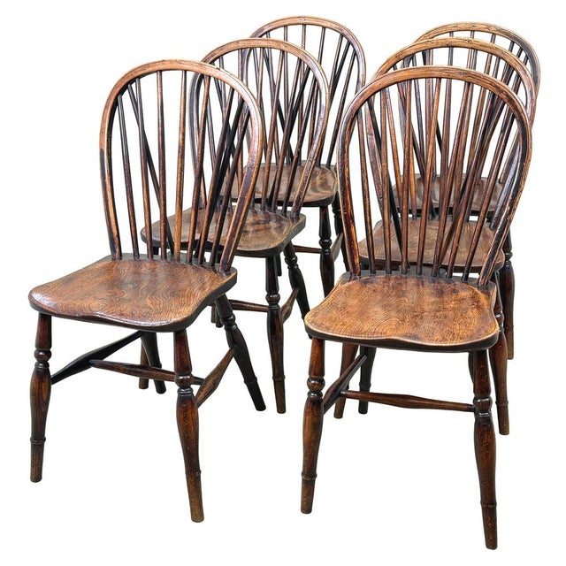 Antique Kitchen Farmhouse Dining Chairs, 1840, Set of 6 For Sale - Image 14 of 17