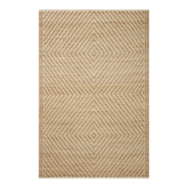 Angela Rose x Loloi Colton Natural / Ivory 18" x 18" Sample Rug For Sale
