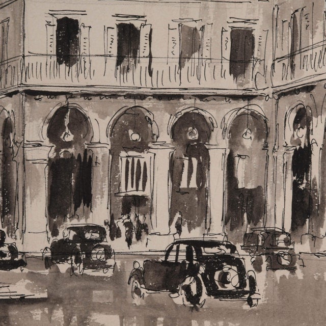 Modern Framed Signed Guy De Neyrac Rue De Rivoli Mixed Media For Sale - Image 3 of 12