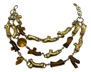 Christian Lacroix Gold Amber Necklace