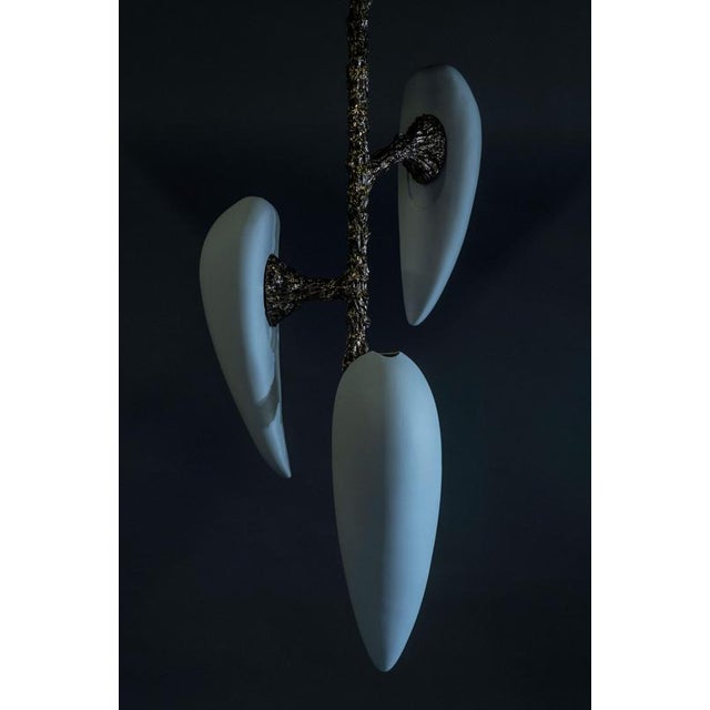 Lv-426 Vertical 3 Diffusers Pendant in Patinated Cast Bronze by William Guillon For Sale - Image 15 of 17