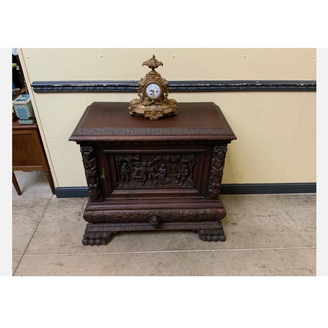 Vintage Chest in Solid Oak, 1930 For Sale - Image 3 of 8