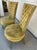 Mid-Century Modern Pair of Vintage Lewittes Hollywood Regency Tufted Citrus Velvet High-Back Dining Chairs For Sale - Image 3 of 18
