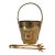 Vintage Brass Ice Bucket With Bird Claw Tongs For Sale