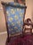 Victorian Antique Victorian Eastlake Walnut Armchair With Porcelain Casters & Blue Floral Upholstery For Sale - Image 3 of 10
