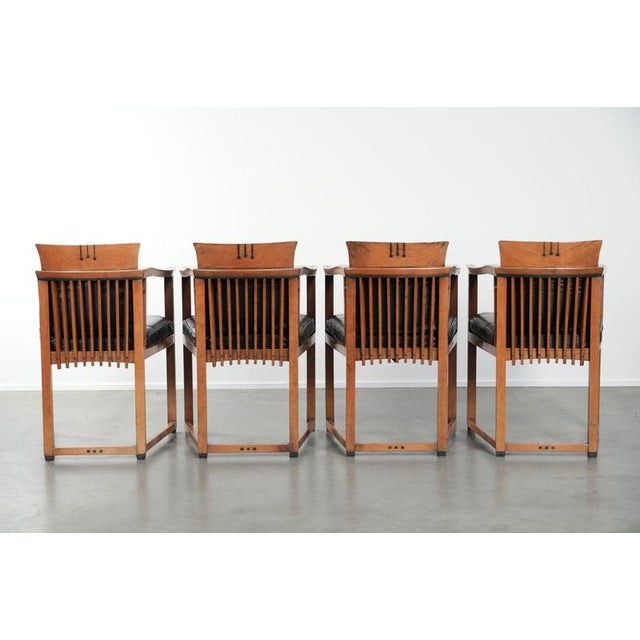 Art Deco Decoforma Series Dining Armchairs in Black Leather from Schuitema, Set of 4 For Sale - Image 3 of 18