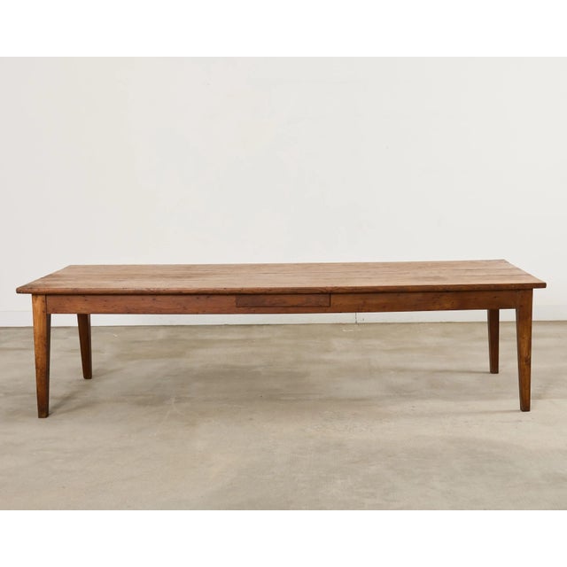 19th Century Country French Provincial Oak Farmhouse Dining Table 9.75 Ft For Sale - Image 18 of 18